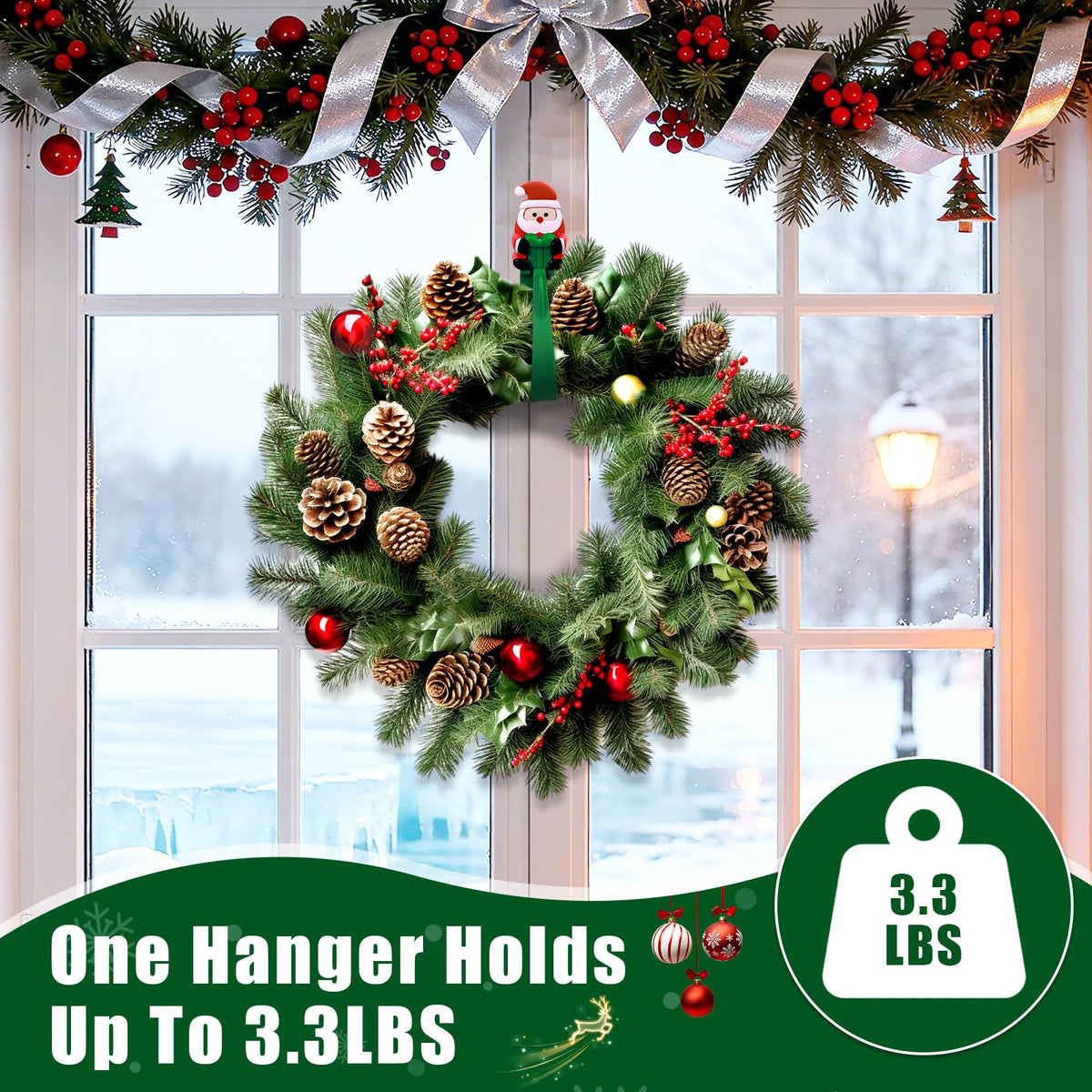 SantaGrip Adhesive Christmas Hooks 4