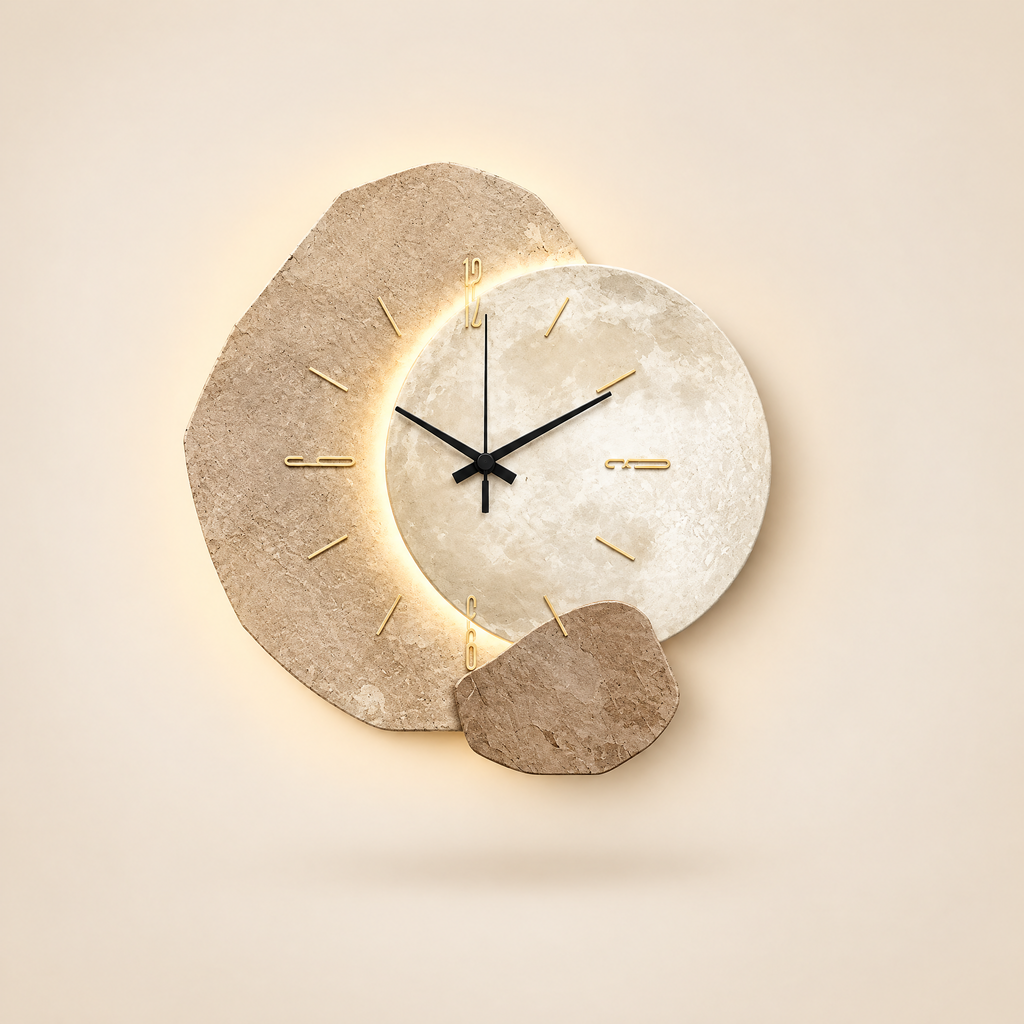 Luna Nordic Wall Clock with LED Backlight 1