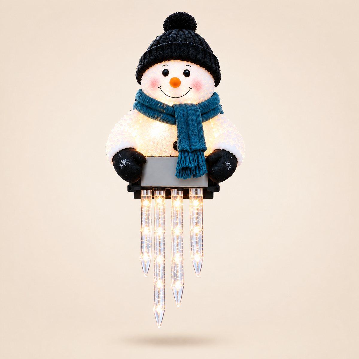 SnowLumi Lighted Snowman with Icicle Lights 1