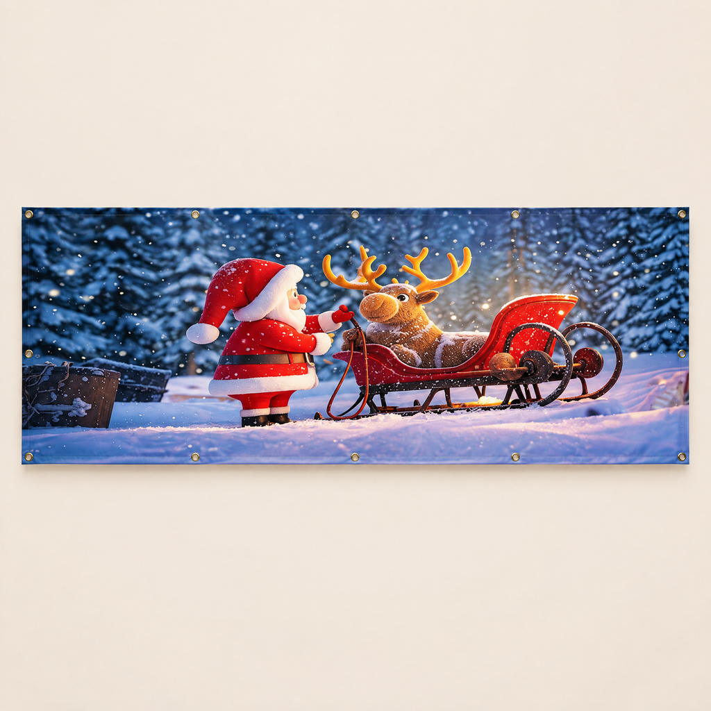 WinterWelcome XXL Christmas Banner for Fence, Balcony & Wall 1
