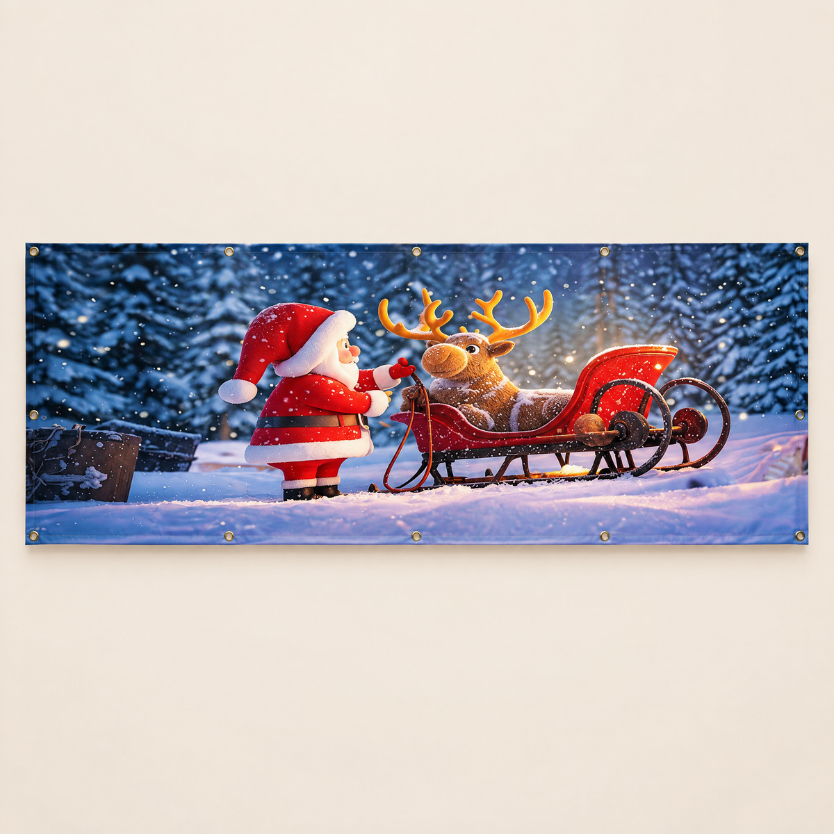 WinterWelcome XXL Christmas Banner for Fence, Balcony & Wall 1