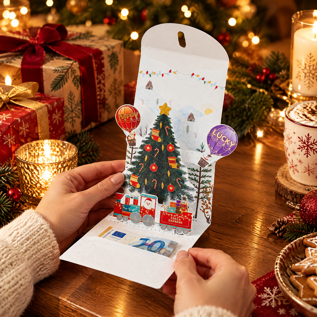 FestivaPop 3D Christmas Pop Up Money Cards 2
