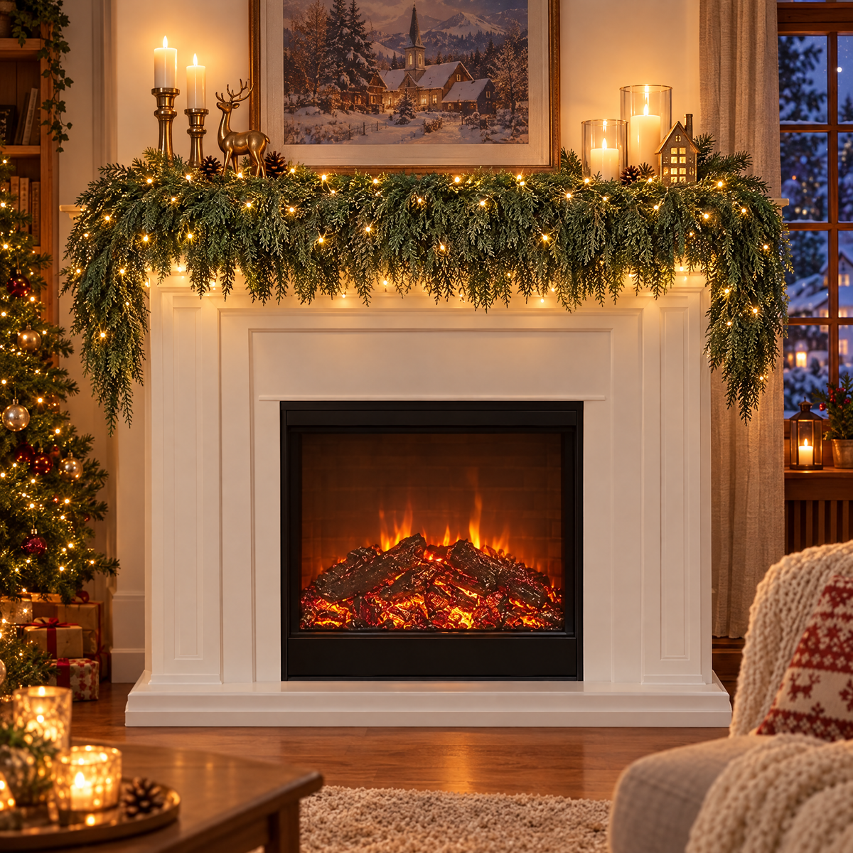 Cedrina Cedar Garland Set of 2 2