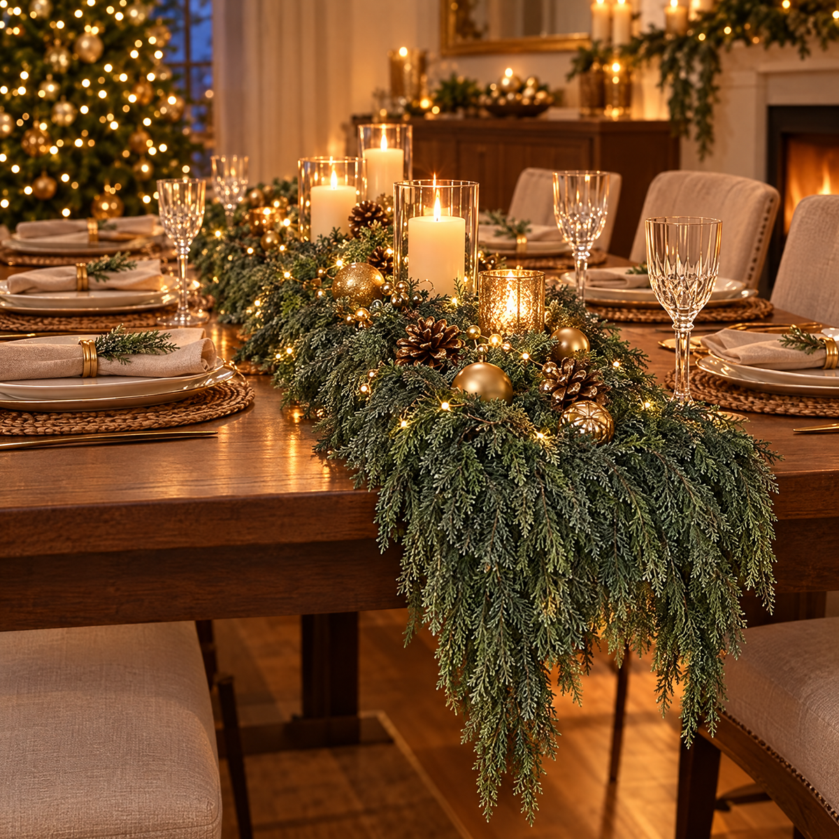 Cedrina Cedar Garland Set of 2 4