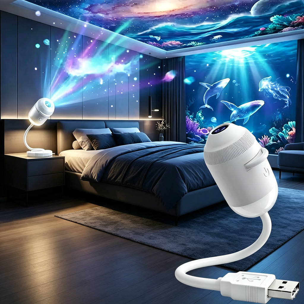 GalaxyWave Starry Sky & Ocean Projector Night Light 8
