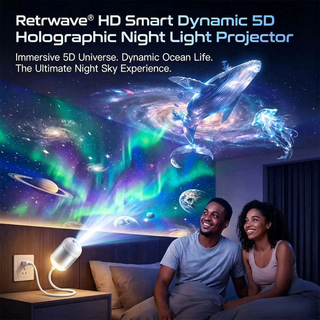 GalaxyWave Starry Sky & Ocean Projector Night Light 9