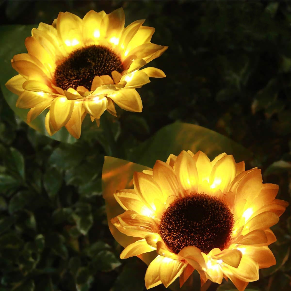 SunBloom Solar Sunflower Garden Stake Lights 2
