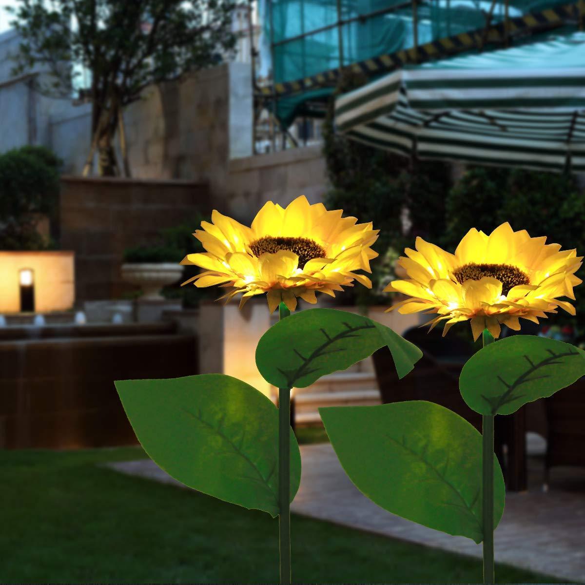 SunBloom Solar Sunflower Garden Stake Lights 3