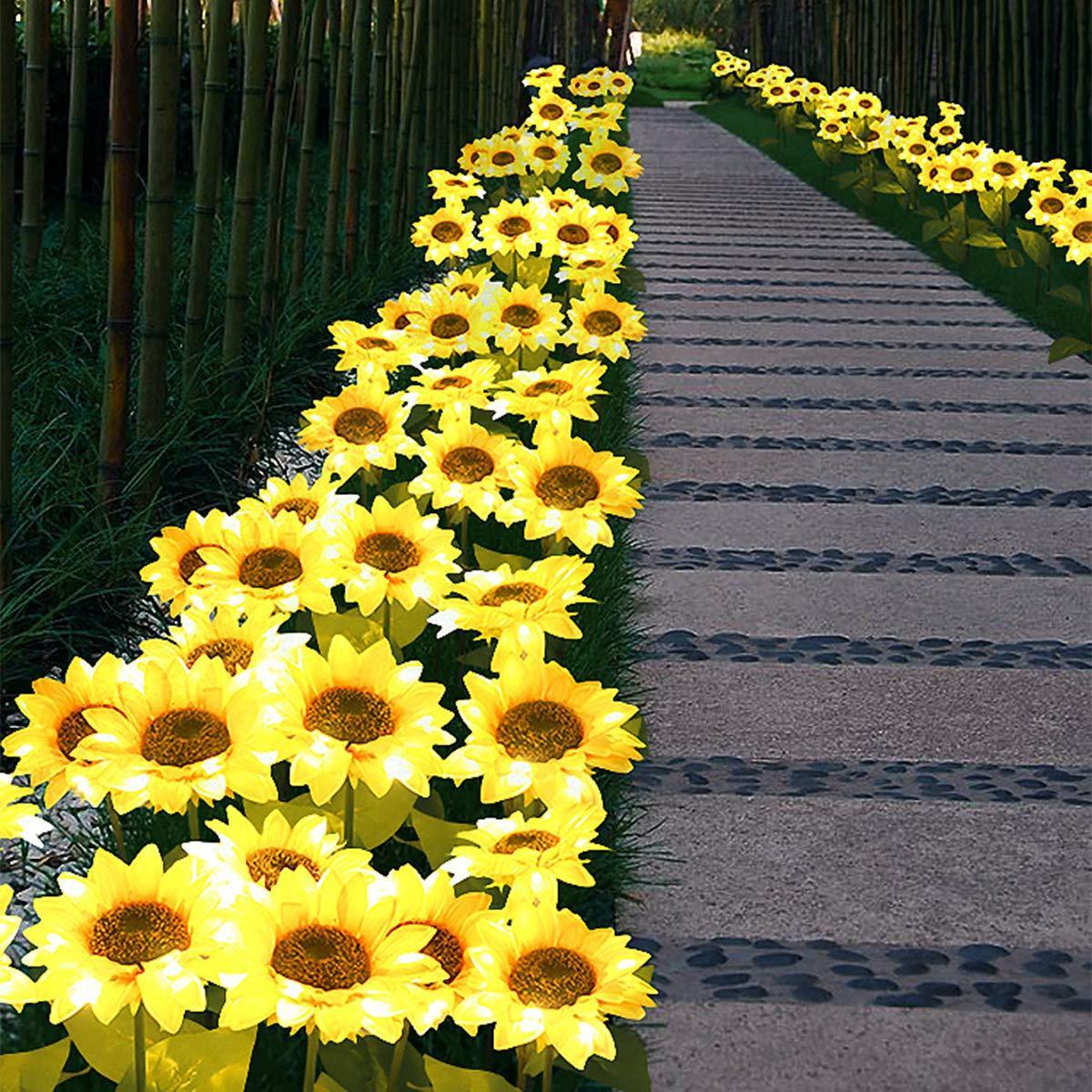 SunBloom Solar Sunflower Garden Stake Lights 4