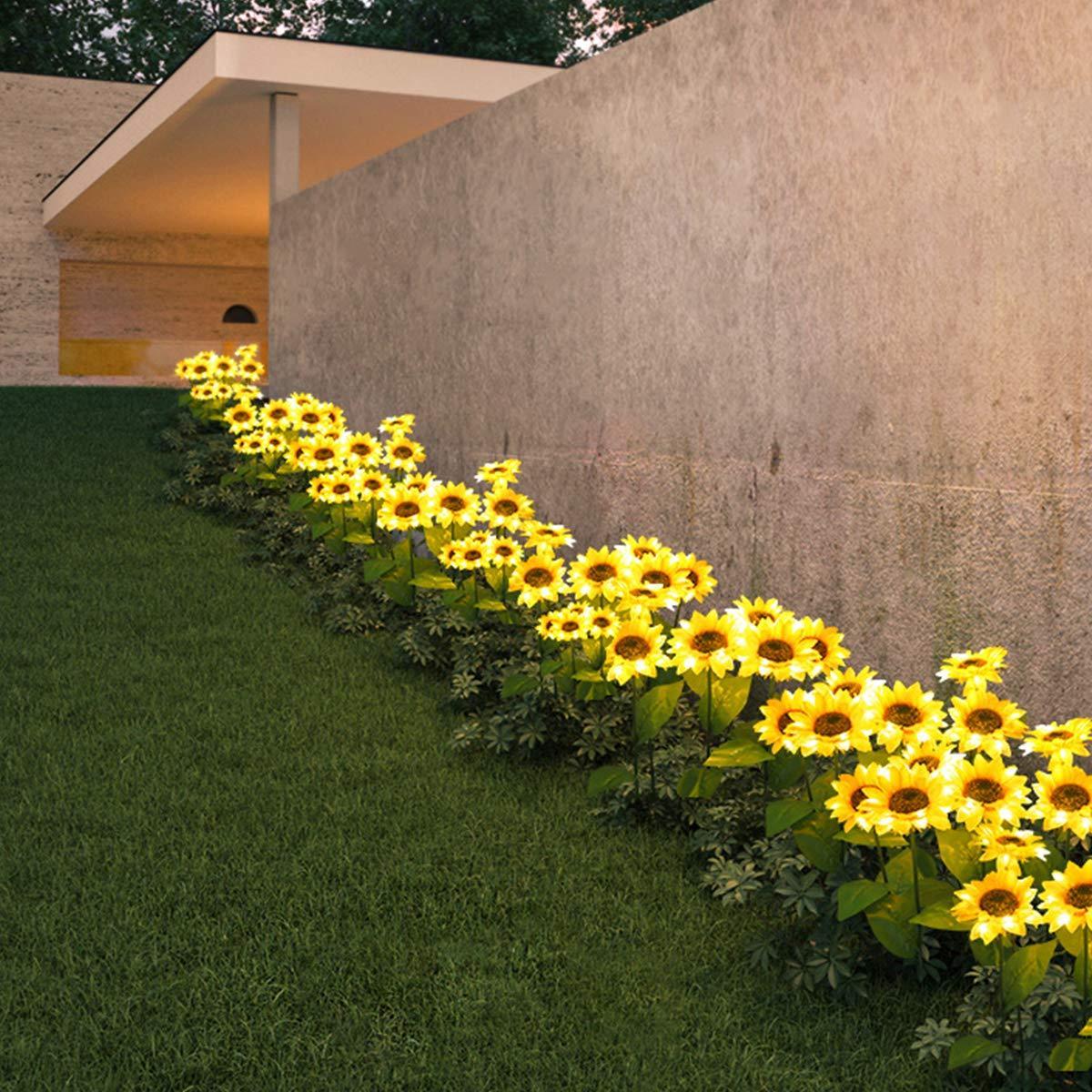 SunBloom Solar Sunflower Garden Stake Lights 5