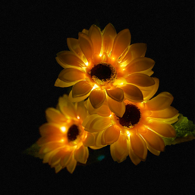 SunBloom Solar Sunflower Garden Stake Lights 10