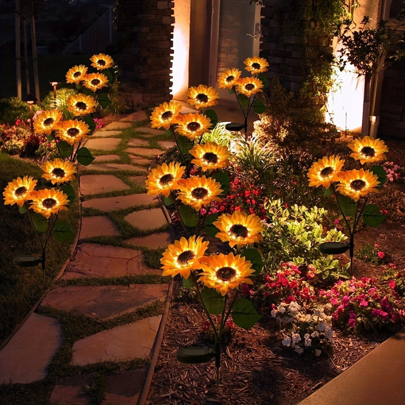 SunBloom Solar Sunflower Garden Stake Lights 13