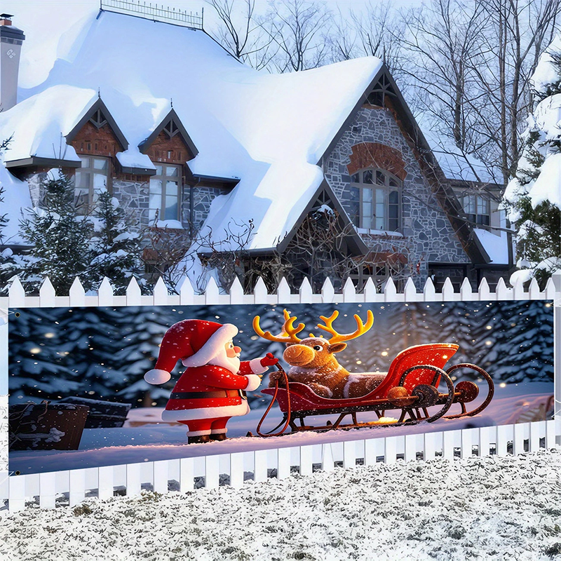 WinterWelcome XXL Christmas Banner for Fence, Balcony & Wall 3