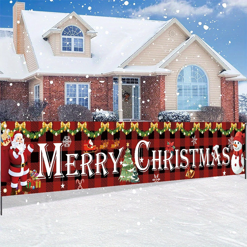 WinterWelcome XXL Christmas Banner for Fence, Balcony & Wall 4