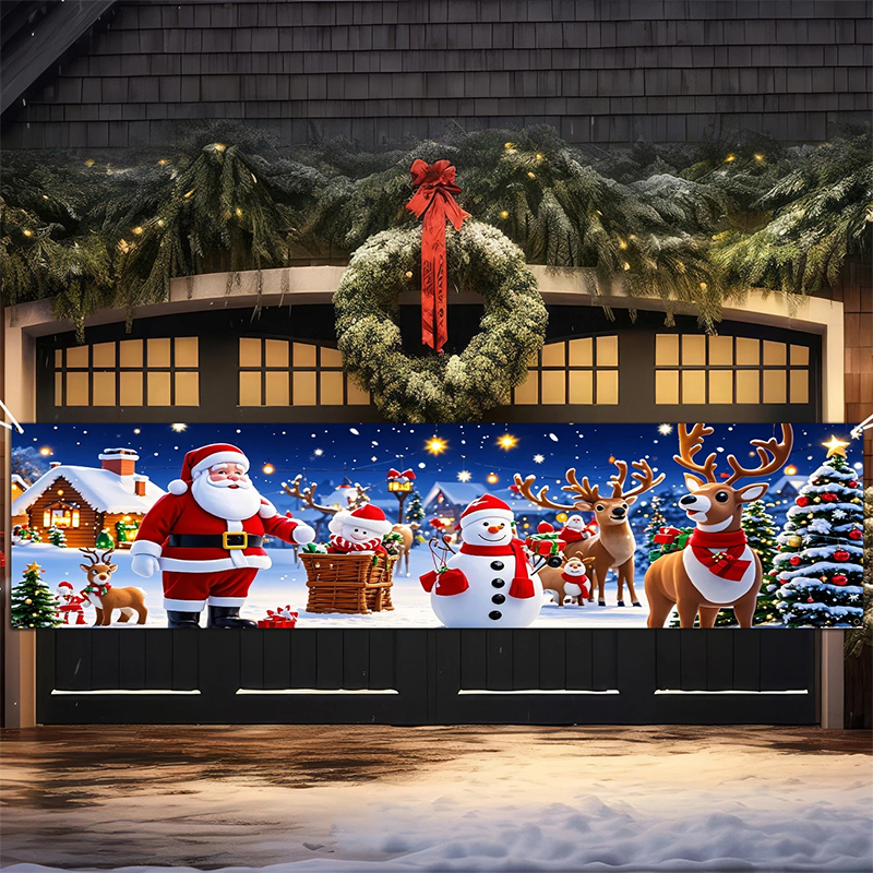 WinterWelcome XXL Christmas Banner for Fence, Balcony & Wall 8