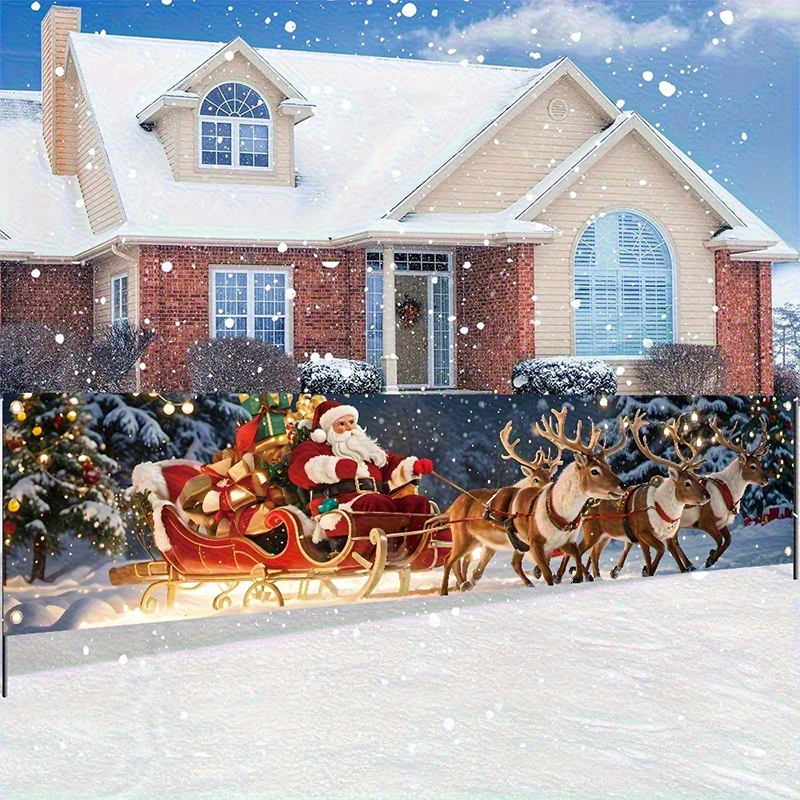 WinterWelcome XXL Christmas Banner for Fence, Balcony & Wall 7