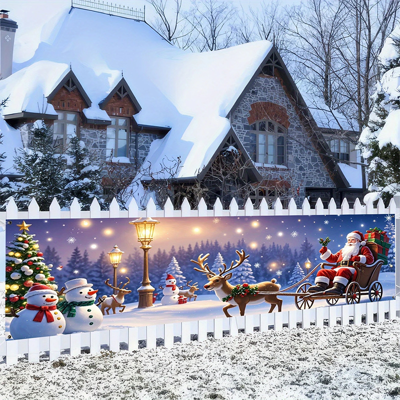 WinterWelcome XXL Christmas Banner for Fence, Balcony & Wall 9
