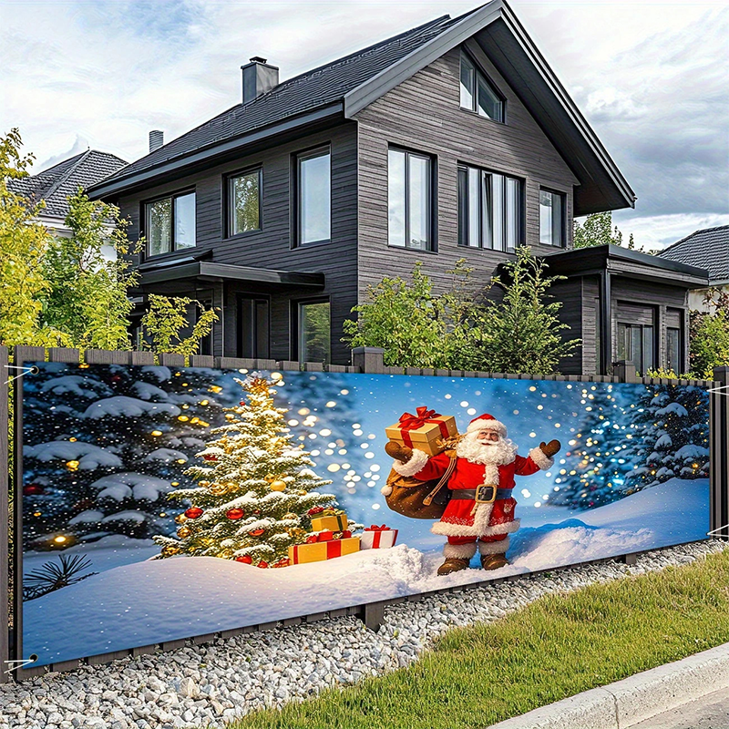 WinterWelcome XXL Christmas Banner for Fence, Balcony & Wall 6