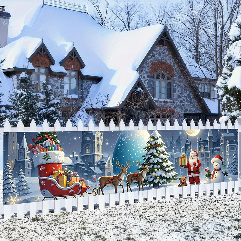WinterWelcome XXL Christmas Banner for Fence, Balcony & Wall 18