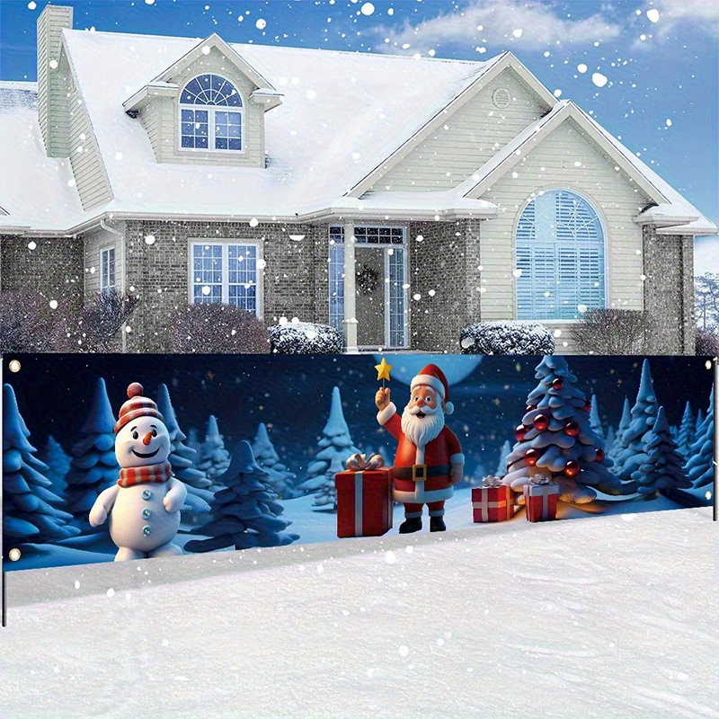 WinterWelcome XXL Christmas Banner for Fence, Balcony & Wall 14