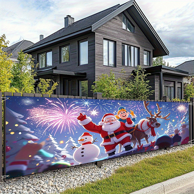 WinterWelcome XXL Christmas Banner for Fence, Balcony & Wall 17