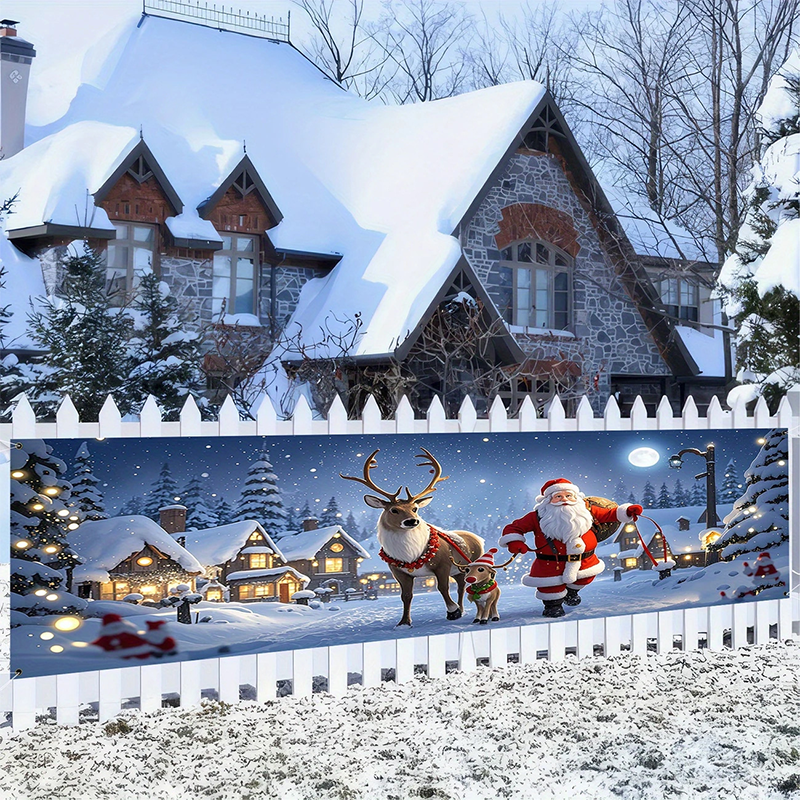 WinterWelcome XXL Christmas Banner for Fence, Balcony & Wall 15