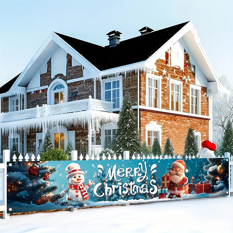 WinterWelcome XXL Christmas Banner for Fence, Balcony & Wall 16