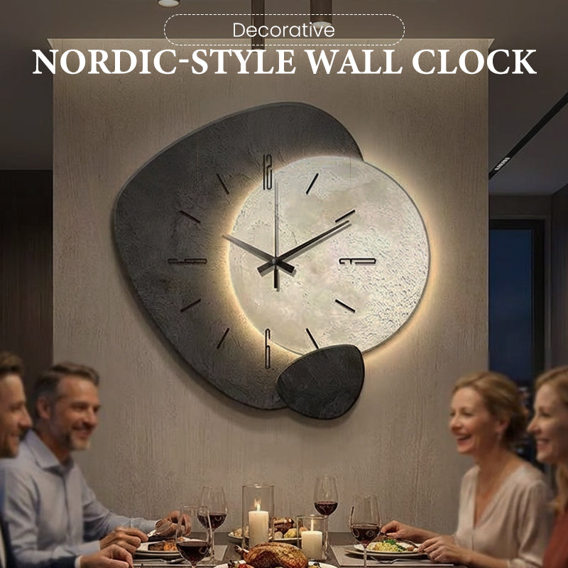 Luna Nordic Wall Clock with LED Backlight 5