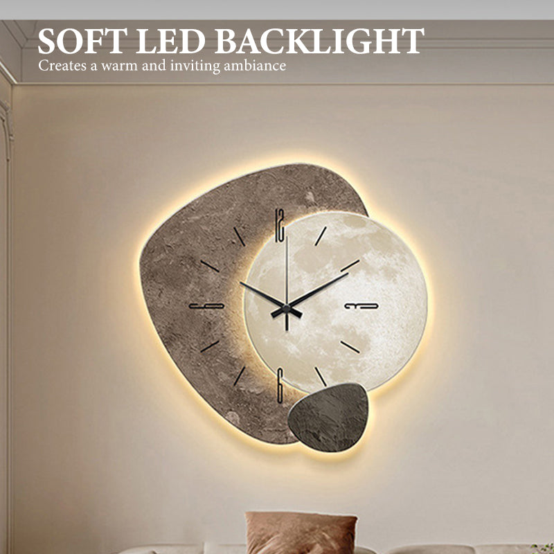 Luna Nordic Wall Clock with LED Backlight 10