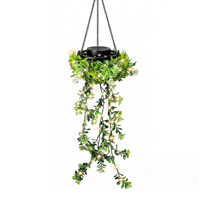 IvyGlow Solar Hanging Lamp with Artificial Ivy 2