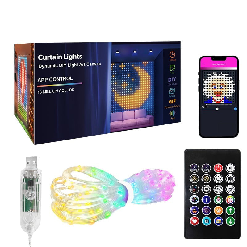 LumiCurtain Smart LED Curtain Lights with App & Music Mode 3