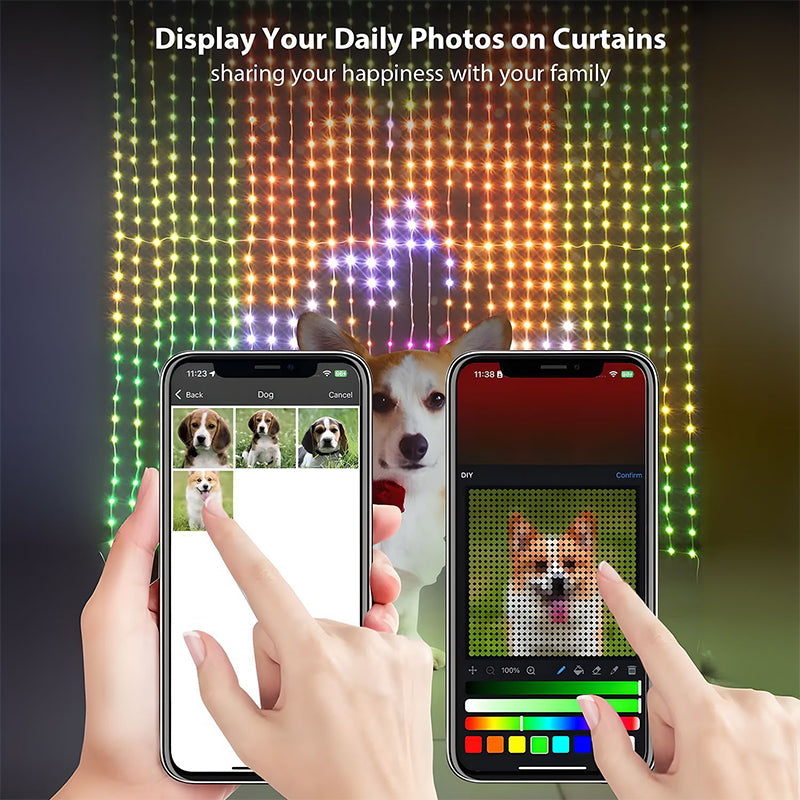 LumiCurtain Smart LED Curtain Lights with App & Music Mode 7