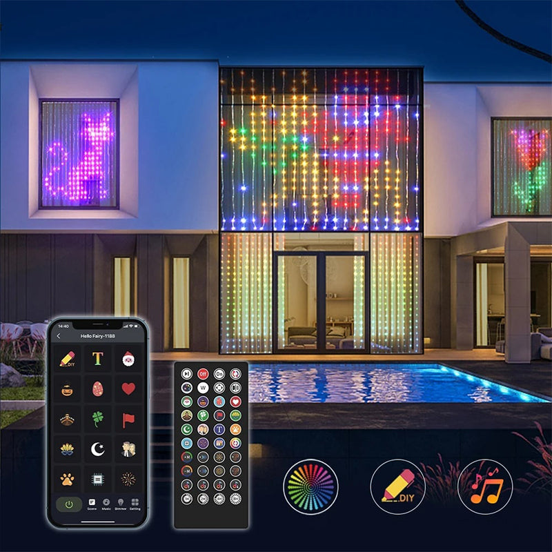 LumiCurtain Smart LED Curtain Lights with App & Music Mode 6