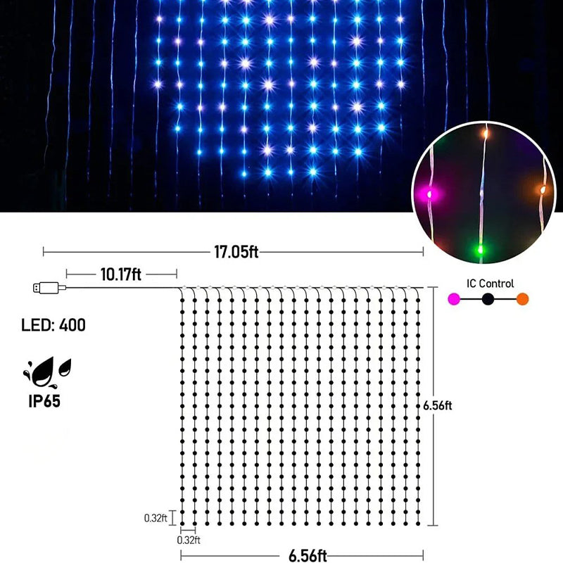 LumiCurtain Smart LED Curtain Lights with App & Music Mode 11