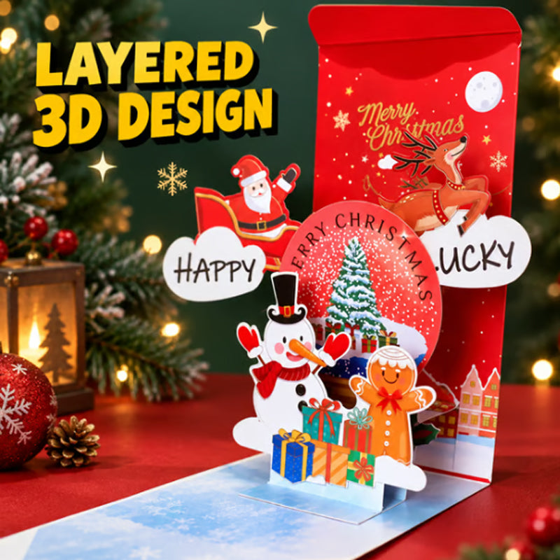 FestivaPop 3D Christmas Pop Up Money Cards 6